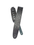 25LE00 DELUXE LEATHER GUITAR STRAP (EMBOSSED, BLACK), зображення 1