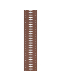 PW25PRF07 Vented Leather Guitar Strap, Brown Studs, зображення 2