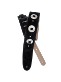 DELUXE LEATHER GUITAR STRAP (CONCHOS, BLACK), зображення 1