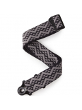 50BAL03 AUTO LOCK GUITAR STRAP (BLACK PADDED GEOMETRIC), зображення 1