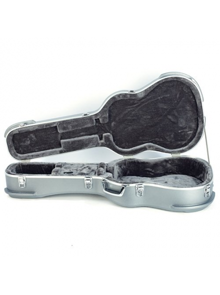 RC ABS 10509S Premium Line - Acoustic Guitar ABS Case, curved - Silver, зображення 4