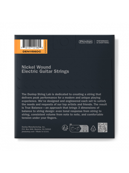 DEN1156DC NICKEL WOUND ELECTRIC GUITAR STRINGS 11-56 | DROP C, зображення 2