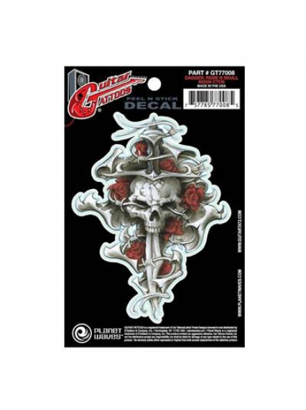 GT77008 GUITAR TATOO, DAGGER ROSE SKULL, зображення 1