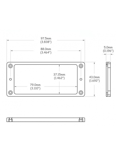 Paxphil PR-015 BK 7-STRING PICKUP MOUNTING RING (BLACK), зображення 2