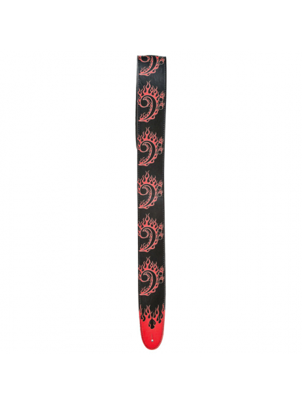 PW25LHR05 Hot Rod Collection Leather Guitar Strap, Bass Clef, зображення 3