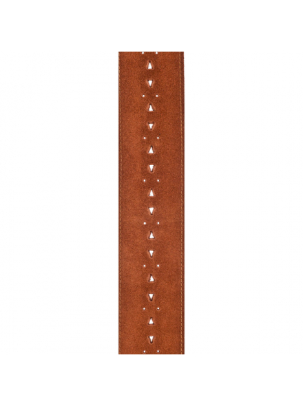 PW25PRF05 Vented Leather Guitar Strap, Honey Suede Apache, зображення 2