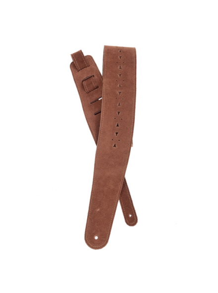 PW25PRF05 Vented Leather Guitar Strap, Honey Suede Apache, зображення 1