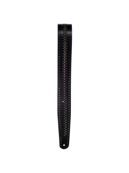 PW25PRF06 Vented Leather Guitar Strap, Black Studs, зображення 3