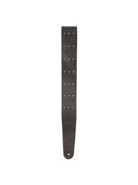 PW25VNRR00DX Blasted Leather Guitar Strap, Black with Brass Rivets, зображення 3