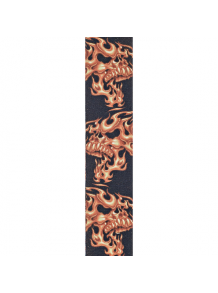 PW50LT01 Lethal Threat Guitar Strap, Flaming Skulls, зображення 2
