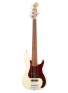 MetroLine 21-Fret Hybrid P/J Bass, Alder, 5-String (Solid Olympic White High Polish), зображення 1