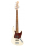 MetroLine 21-Fret Vintage J/J Bass, Alder, 5-String (Solid Olympic White High Polish), зображення 1