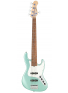MetroLine 21-Fret Vintage J/J Bass, Alder, 5-String (Solid Sage Green Metallic Satin), зображення 1
