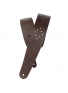 PW25VNRD01DX Blasted Leather Guitar Strap, Brown with Brass Rivets, зображення 1 | JAM PW25VNRD01DX Blasted Leather Guitar Strap, Brown with Brass Rivets, зображення 1