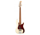 MetroLine 21-Fret Hybrid P/J Bass, Alder, 5-String (Solid Olympic White High Polish), зображення 1