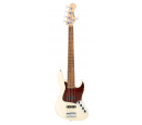 MetroLine 21-Fret Vintage J/J Bass, Alder, 5-String (Solid Olympic White High Polish), зображення 1