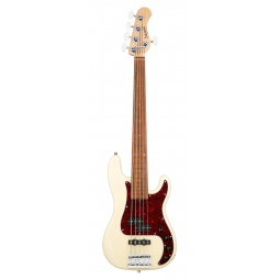 MetroLine 21-Fret Hybrid P/J Bass, Alder, 5-String (Solid Olympic White High Polish), зображення 1