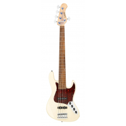 MetroLine 21-Fret Vintage J/J Bass, Alder, 5-String (Solid Olympic White High Polish), зображення 1